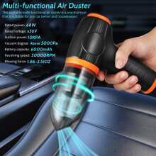 Cordless Vacuum Cleaner and Air Blower for Car and Computer