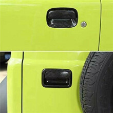 PoignéE de Porte Coque ExtéRieur PoignéE de Porte DéCoration Couverture ABS Fibre de Carbone Grain Pour--Jimny 2019 2020 2021 JB64 JB74