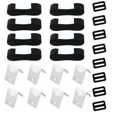 Solar Cover Reel Attachment Kit for Inground Pool, Durable Adjustable Straps and Buckles Set 24pcs