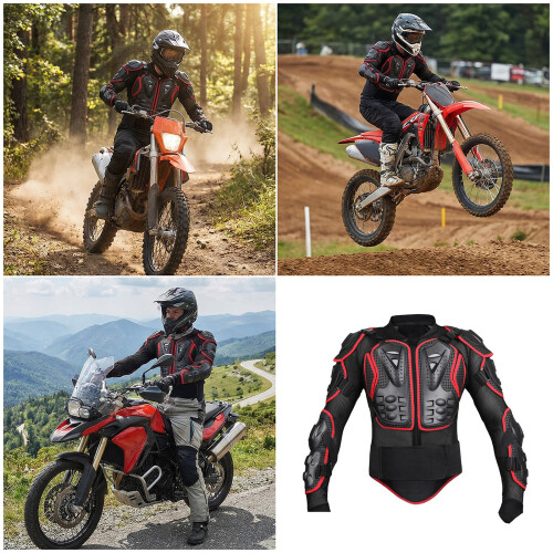 Motocross-Jacken, Motorrad-Rüstungen,-Schwarz M 2