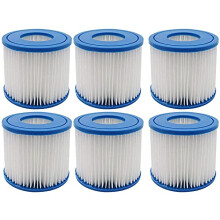 Type VI Spa Filter Cartridge for LayZSpa and Coleman SaluSpa 90352E 6 Pack, Crystal Clear Water