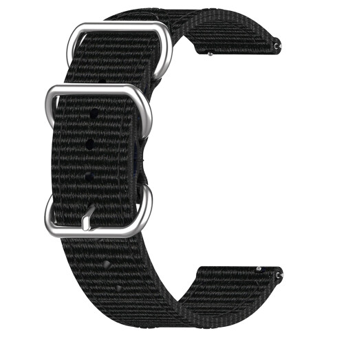 Suitable for  Venu SQ Watch Strap Soft and Breathable Nylon Replacement Strap (Black)