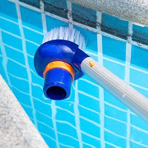 Pool Vacuum Brush with Fine Bristles for Spa Steps and Corners, Compact Design for Multi‑Surface Cleaning 2