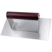 Burger Press Stainless Steel Meat Patty Maker with Ergonomic Beechwood Handle for BBQ and Homemade Burgers