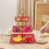 3-laags vierkante cupcake standaard wit met reliëf (1 set) 4
