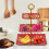 3-laags vierkante cupcake standaard wit met reliëf (1 set) 5