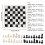 Portable Black & White Chess Set with Board, 25.2x24.7cm 10