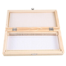 3X Wooden Slide Storage Box, Holds 50 Slides, Microscope Slide Box