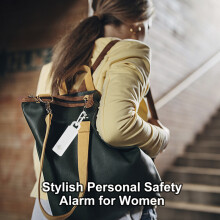 Door de politie vertrouwd persoonlijk alarm, luide zelfverdedigingssirene aan een sleutelbos met nood-LED, ideaal cadeau voor vrouwen, kinderen en