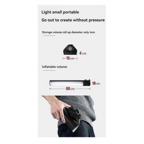 Flynoodle Air Tube MINI Inflatable Softbox Foldable and Portable Video Light Diffuser Accessories,Without Air Pump 2