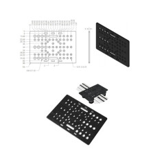 4X V-Slot-Portalsatz, 20-80 mm Portalplatte mit Rädern für V-Slot-Aluminiumprofile, CNC-Fräser und 3D-Drucker, Teil A