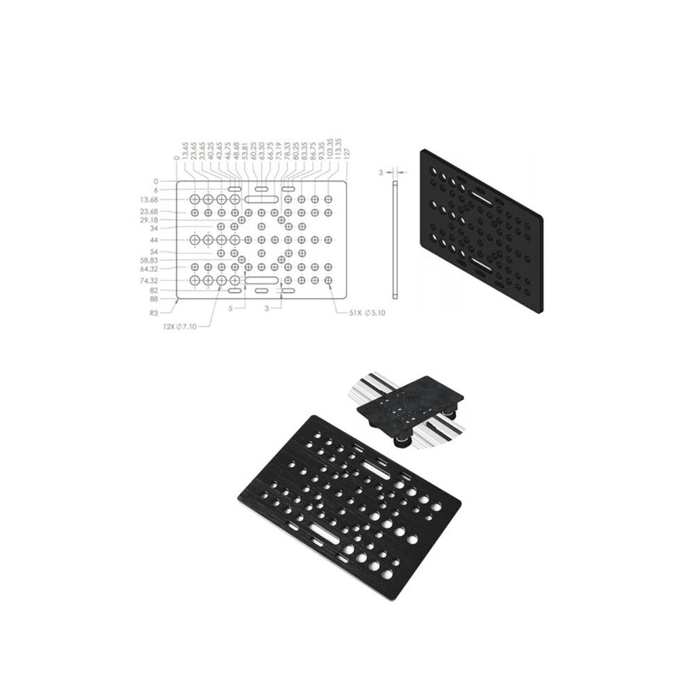 4X V-Slot Gantry Set 20-80Mm Gantry Plate With Wheels For V-Slot Aluminum Profiles Cnc Router And 3D Printer Part-A 6033533296774