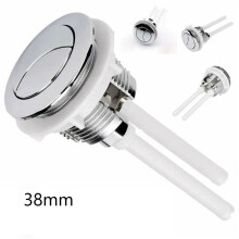 6 STÜCKE Toilettenspültaste Ersetzt 38 mm Doppeltastenschalter Runde Toilettenspültaste