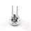 6PCS Toilet Flush Button Replaces 38mm Double-Button  Round Button Toilet Flush Button 5