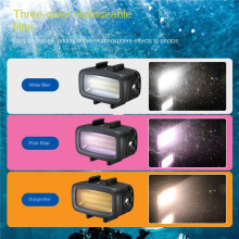 2pcs 40M Waterproof Underwater Diving Fill Light LED Video Light for Hero 10 9 8 Action Camera / SLR