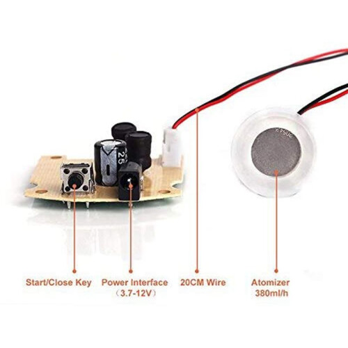 4 Pack Ultrasonic Atomization Maker 20mm 113KHz Mist Atomizer DIY Humidifier with PCB 3.7-12V 2