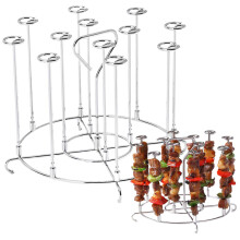 Air Fryer Skewer Stand 304 Stainless Steel Vertical Shawarma Holder for 6QT Kabobs Even Cooking Design
