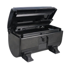 Automatic Aluminum Foil Dispenser with Cutter, Built‑in Roll Storage, Non‑Slip Button, Durable Steel Wheel