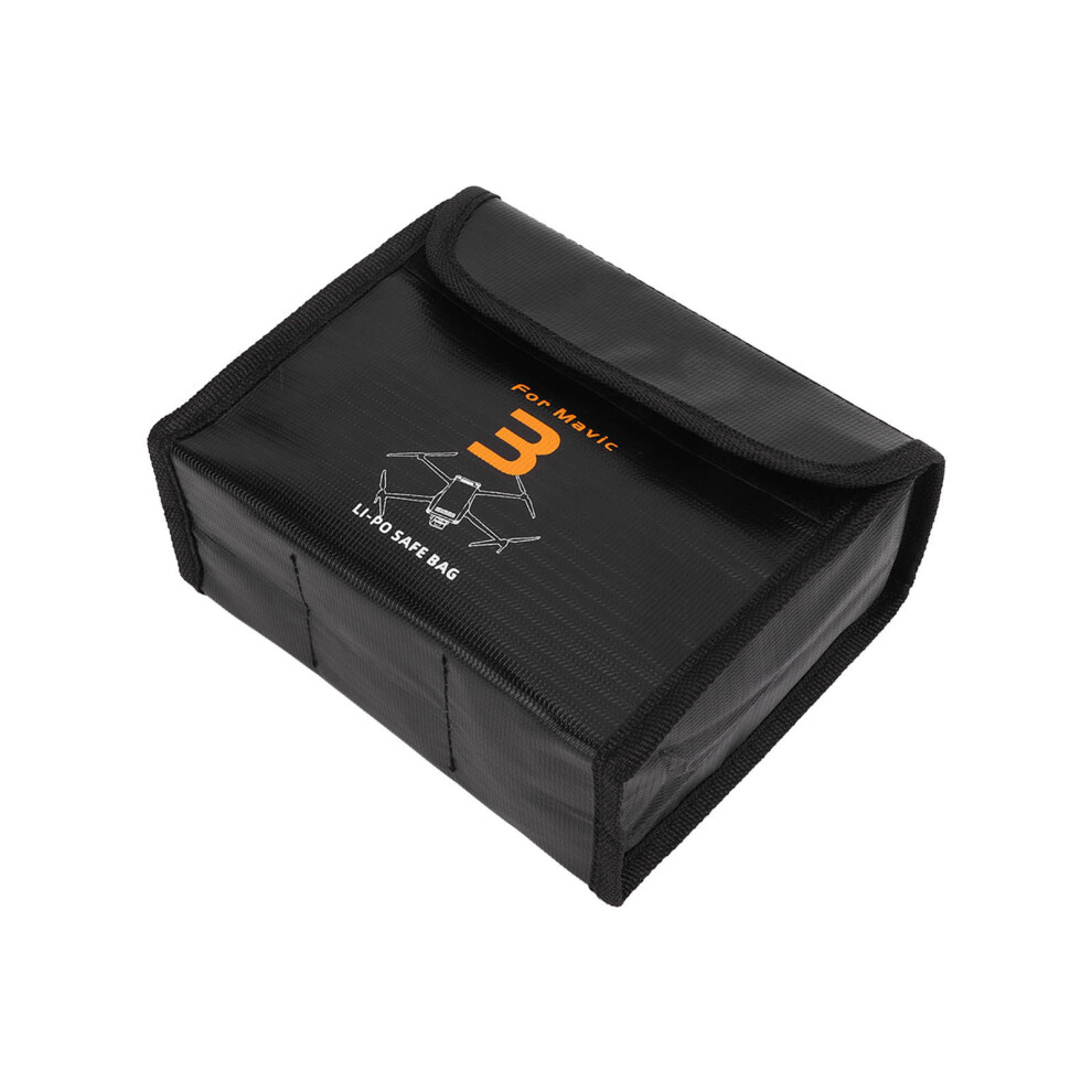 Large Flame Retardant Battery Safe Bag For Dji Mavic 3 Uav Â 170X140x66mm Black 8401376308295