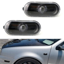 8 Pièces Séries Voiture Côté Marqueur Clignotant Avertissement Lumière Noir Couvercle de la Lampe pour MK4 Bora, B5 / B5.5 , Beetle