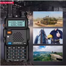 Hamradio handheld transceiver, dual-band portofoon met oplaadbare voeding en CTCSS-codering, communicatieapparaat voor lange afstand met