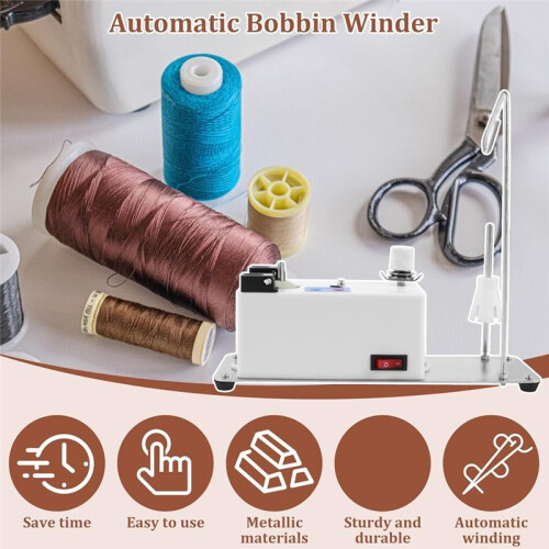Automatic Bobbin Winder,Electric Yarn Winder, Electric Bobbin Winding,Electric Bobbin Winder for Sewing Machine US Plug 2