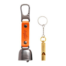 Bear Bell with Magnetic Silencer, 120dB Wildlife Alert for Hiking and Camping, Scratch‑Resistant Strap