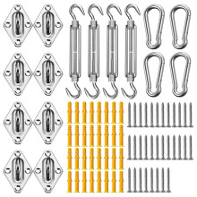 Kit de Accesorios para Toldo de Toldo, 80 Piezas, para Toldo Rectangular, Accesorios de Instalación, Tensores M6