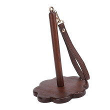 Yarn Holder Spinner for Knitting, Walnut Wood Wrist Design with Crossbody Strap, Smooth Yarn Feeding