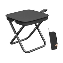Folding Camping Chair Lightweight Foldable Backpack Stool for Fishing Travel Picnic BBlackA