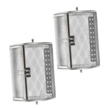 Rotisserie Grill Basket Set 2pcs Durable Steel Dual Design for Oven Baking Tray and Even Heat Rotation