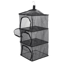 Camping Drying Rack Collapsible Mesh Drying Net with Zipper for Outdoor Laundry and Fish Storage