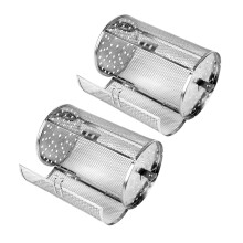 2pcs Stainless Steel Grill Rack Set for Even Heat Circulation and Secure Skewer Hold