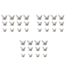 3D Butterfly Wall Stickers, 36 PCS Butterfly Wall Decals for Room Decoration Kids Bedroom Party Home Decor (Silver)