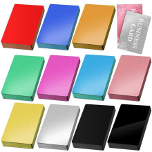 550 Pcs Metal Business Cards Engraving Aluminum Plates for Crafting Multipurpose Metal Sheets 0.01 Inch Thick,Multicolor