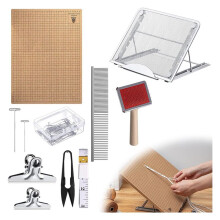 Tassel Supplies Lace Plate Adjustable Holder with 100 T-Pins Double Sided Grid Bracelet Making Plate for Braiding Making