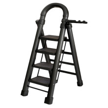 Klappbarer Tritthocker für Küche und Büro, Trittleiter mit robuster Stahlkonstruktion, strapazierfähiges Design, leichte Mehrzweck-Trittleiter,