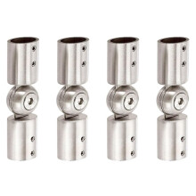 Reliable Rod Corner Connector for Shower Room Adjustable Elbow Connector in 304 Stainless Steel for Bay