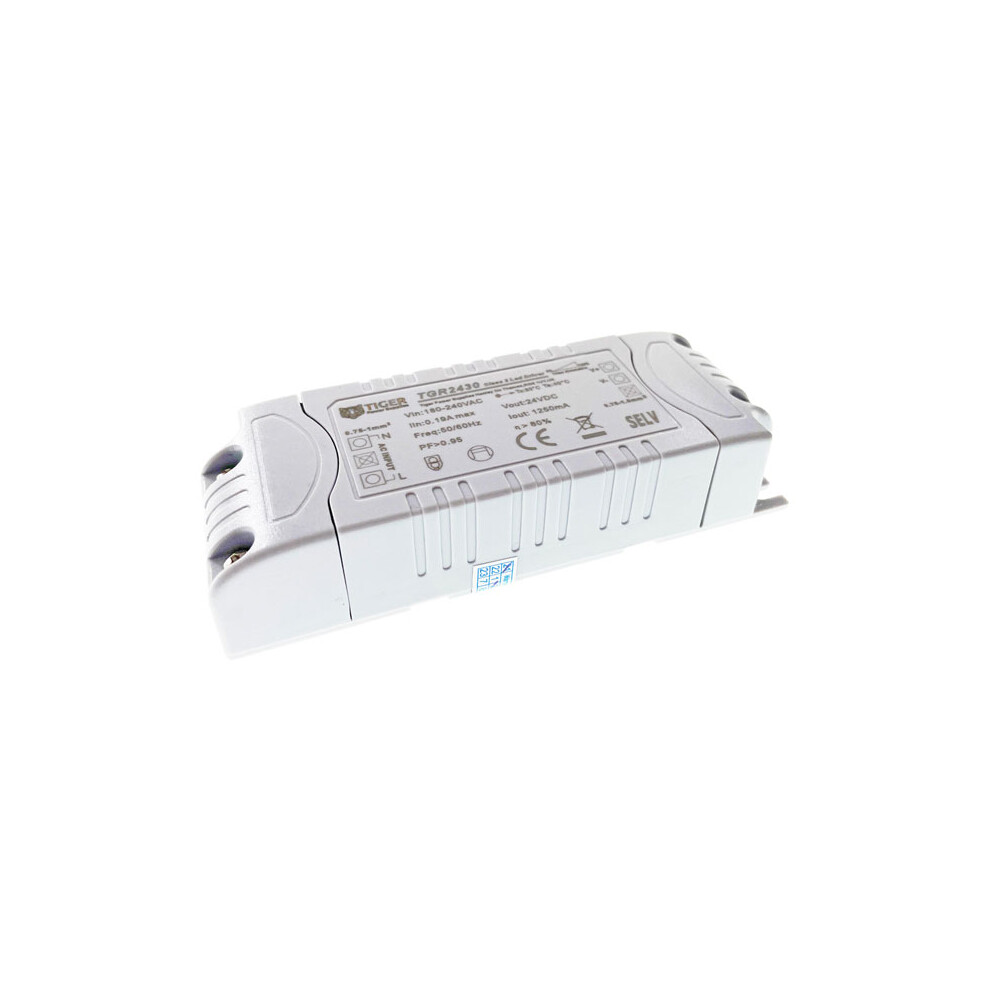 Tiger Power Supplies Tgr2430 24Vdc 1.25A 30W Mains Dimming Led Driver 5060892270139