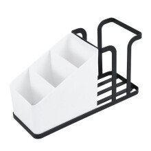 Becher- und Deckelhalter, Verstellbarer Kaffeebecherhalter, Organizer, 3 Fächer, Einwegbecherspender mit Kaffeepad B