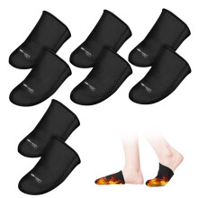 Cycling Toe Covers 4 Pairs Neoprene Thermal Toe Warmers for Winter Running Hiking Ice Baths, Black
