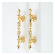 10 Pack Gold Cabinet Pulls 107mm Brass Drawer Handles, Durable Metal Construction for Kitchen, Bathroom and Wardrobe