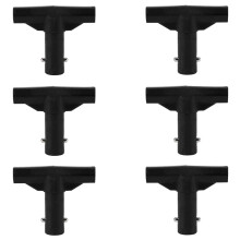 6 Pièces de Protection pour Poteaux de Trampoline, Connecteurs de Tube en T, Accessoires de Connecteur de Poteau de Filet en T