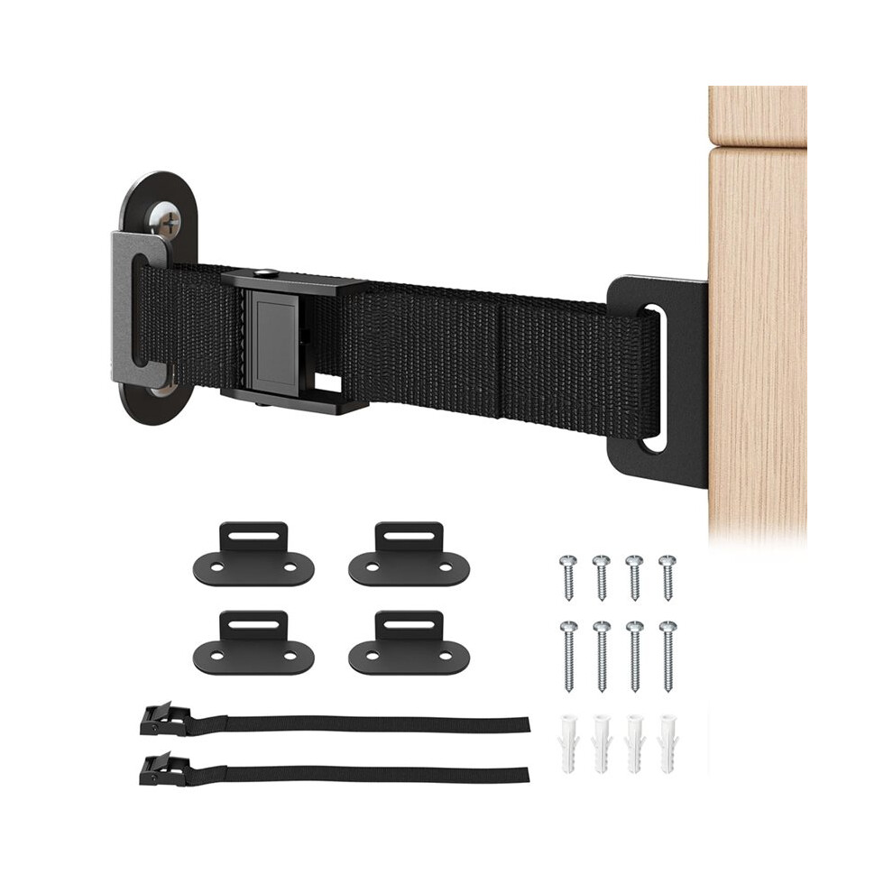 Anti Tip Furniture Anchors 2 Sets,Heavy Duty Furniture Wall Anchor, Earthquake Proof Wall Anchors for Baby & Pet Safety