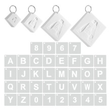 144 Pcs Letter and Number Stencils 4 Sizes Alphabet Number Templates Reusable Plastic Stencils for Painting Wood