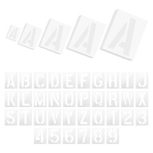 180Pcs Letter and Number Stencils,5 Size 1,2,3,4,5 Inch Reusable Plastic Alphabet Templates,Letter Stencils for Painting