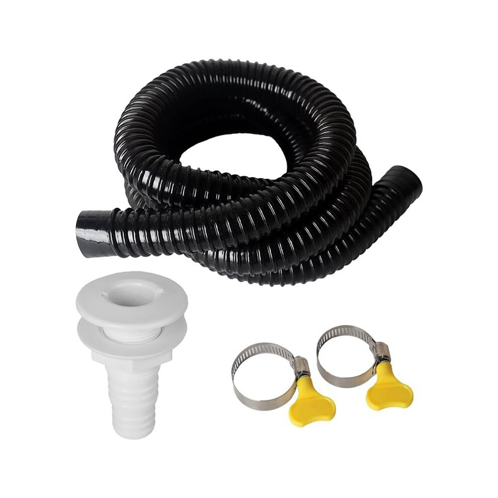 Plumbing Kit, Bilge Pump Hose Installation Kit, 6.5 Ft Bilge Pump Hose, 2 Stainless Steel Clamps And Thru-Hull Fitting 6033105636670