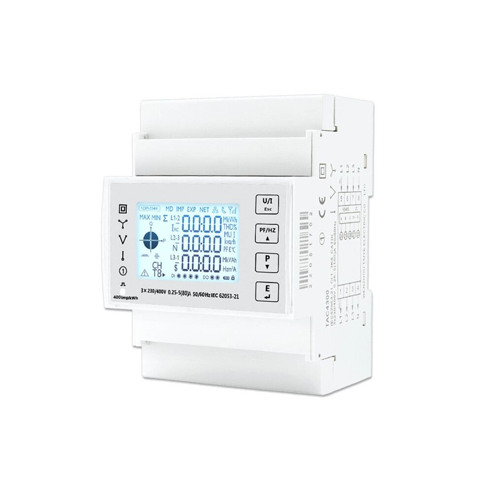 Tac4300 Digital Wattmeter Electricity Electric Consumption Meter Voltmeter Modbus Rs485 Guide Electric Meter 6031947202534