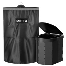 Portable Camping Toilet with Opaque Pop Up Privacy Tent, Phone Shelf and Paper Holder for RV Travel