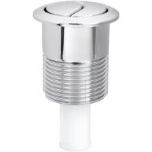 Dual Toilet Flush Button, Chrome Replacement Toilet Flush Button Pusher for Skipper 45 Flush Valve, Toilet Push Button